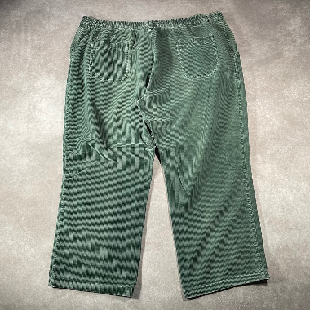 90’s Forest Green Corduroy Wide Leg Baggy Soft Pants 41x25